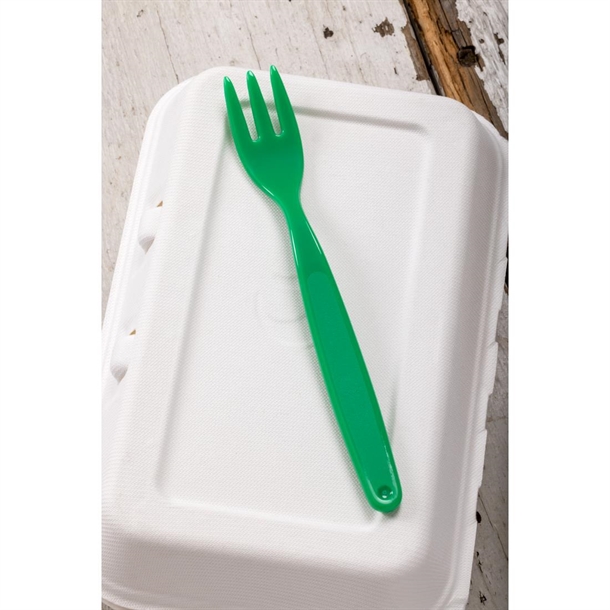 Olympia Kristallon Polypropylene Forks Green (12 Pack)