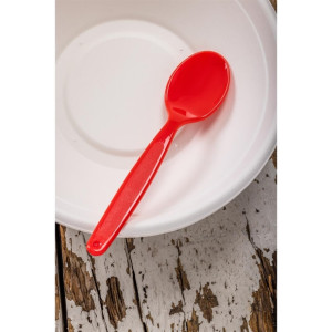 Olympia Kristallon Polypropylene Spoons Red (12 Pack)