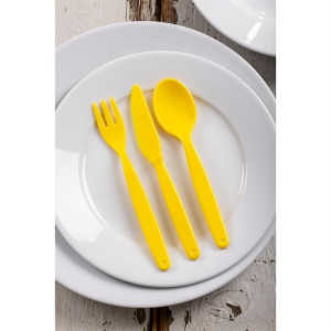 Olympia Kristallon Polypropylene Spoons Yellow (12 Pack)