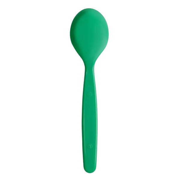 Olympia Kristallon Polypropylene Spoons Green (12 Pack)