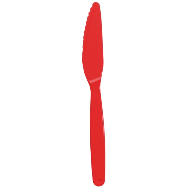 Olympia Kristallon Polypropylene Knives Red (12 Pack)