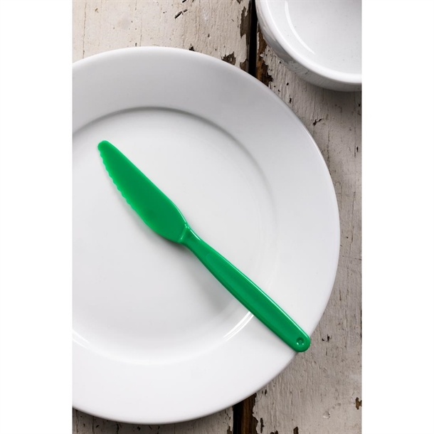 Olympia Kristallon Polypropylene Knife Green (12 Pack) Olympia Kristallon Polypropylene Knife Green (12 Pack)