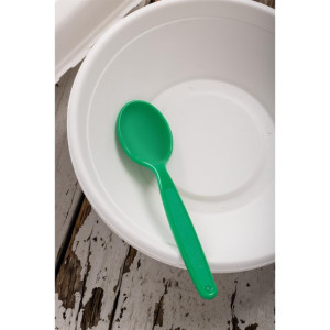 Olympia Kristallon Polypropylene Spoons Green (12 Pack)