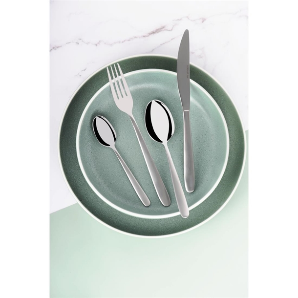 Tablekraft Cafe Dessert Spoons Satin Finish Stainless Steel 18/0 (12 Pack)