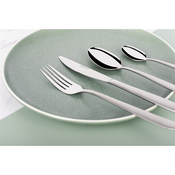 Tablekraft Cafe Dessert Spoons Satin Finish Stainless Steel 18/0 (12 Pack)