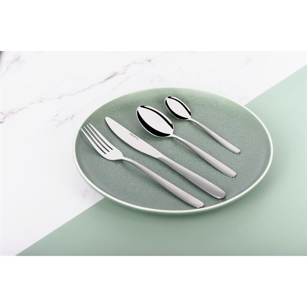 Tablekraft Cafe Dessert Spoons Satin Finish Stainless Steel 18/0 (12 Pack)