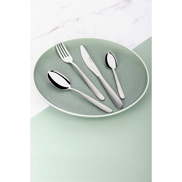 Tablekraft Cafe Dessert Spoons Satin Finish Stainless Steel 18/0 (12 Pack)