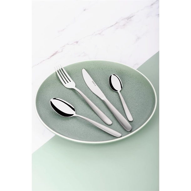 Tablekraft Cafe Dessert Spoons Satin Finish Stainless Steel 18/0 (12 Pack)