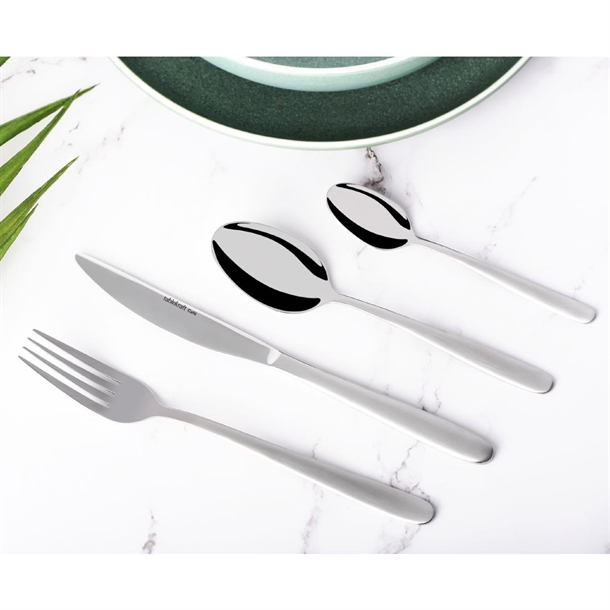 Tablekraft Cafe Dessert Spoons Satin Finish Stainless Steel 18/0 (12 Pack)