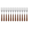 Olympia Steak Forks Wooden Handle 101mm (12 Pack) Olympia Steak Forks Wooden Handle 101mm (12 Pack)