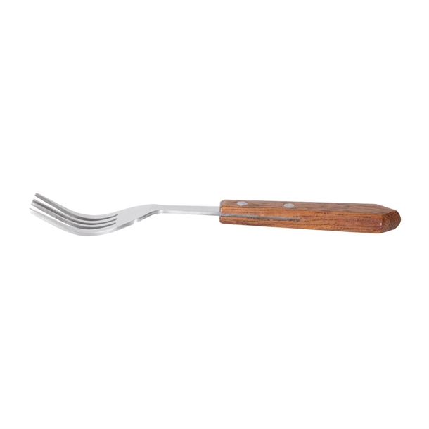 Olympia Steak Forks Wooden Handle 101mm (12 Pack) Olympia Steak Forks Wooden Handle 101mm (12 Pack)