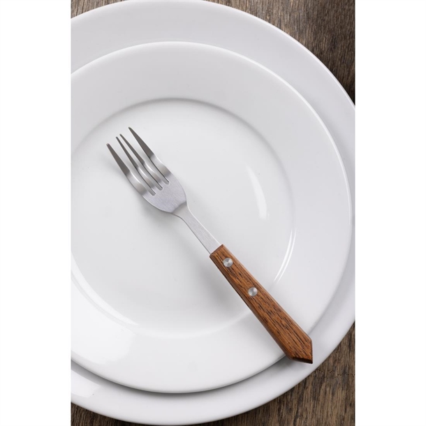 Olympia Steak Forks Wooden Handle 101mm (12 Pack) Olympia Steak Forks Wooden Handle 101mm (12 Pack)