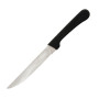 Steak Knife Point Tip St/St Blade Black Plastic Handle
