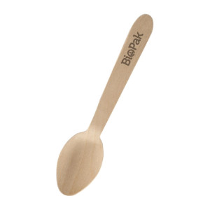 BioPak Coated Wood Teaspoon 10cm (2000 Pack)
