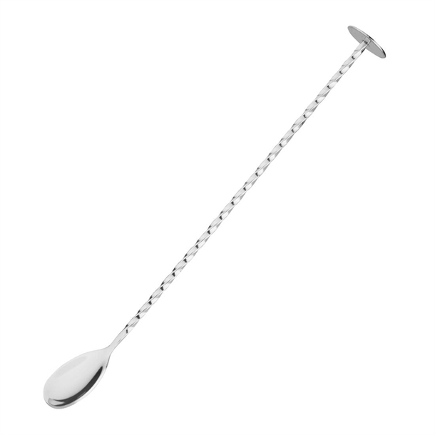 Olympia Twisted Bar Spoon with Disc End Olympia Twisted Bar Spoon with Disc End