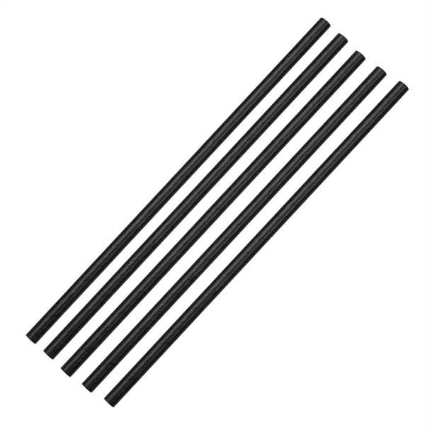 Fiesta Compostable Paper Straws Black 6mm (250 Pack) Fiesta Compostable Paper Straws Black 6mm (250 Pack)
