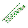 Fiesta Compostable Bendy Paper Straws Green Stripes (250 Pack) Fiesta Compostable Bendy Paper Straws Green Stripes (250 Pack)