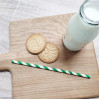 Fiesta Compostable Bendy Paper Straws Green Stripes (250 Pack) Fiesta Compostable Bendy Paper Straws Green Stripes (250 Pack)