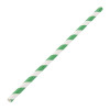 Fiesta Compostable Paper Straws Green Stripes (250 Pack) Fiesta Compostable Paper Straws Green Stripes (250 Pack)
