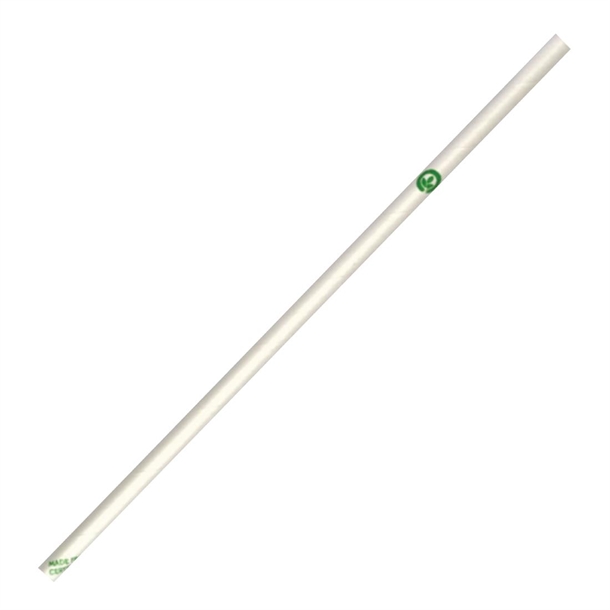 BioPak Compostable Paper Straws White (250 Pack)