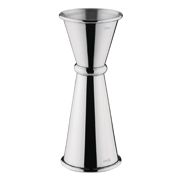 Olympia Banded Chrome Jigger 25/50ml