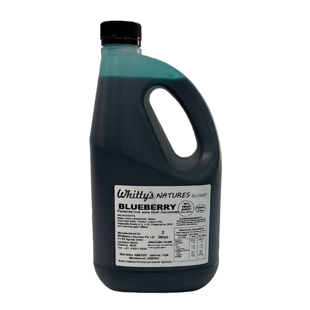 Whitty's Concentrated Fruit Based Flavoured Syrups - Blueberry 2Ltrs (Pack 3)