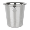 Olympia Ice Bucket with Handles and Etch Detail Stainless Steel 1050ml