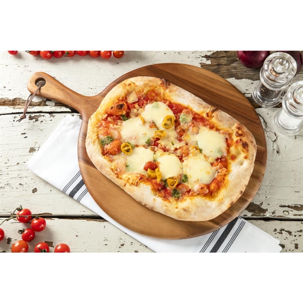 Olympia Acacia Handled Wooden Board Round 355mm