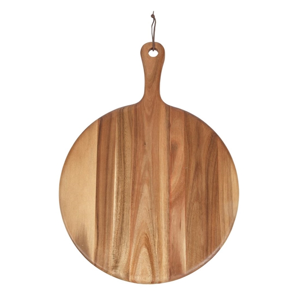 Olympia Acacia Handled Wooden Board Round 355mm Olympia Acacia Handled Wooden Board Round 355mm