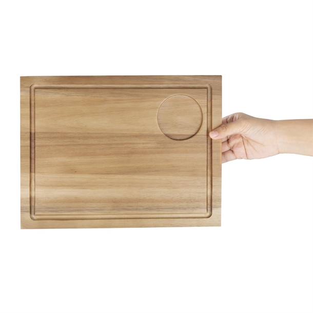 Olympia Acacia Steak Board 310x240mm With 70mm Recess Olympia Acacia Steak Board 310x240mm With 70mm Recess