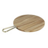 Olympia Round Paddle Board Acacia Wood With Metal Handle 505x356mm Olympia Round Paddle Board Acacia Wood With Metal Handle 505x356mm