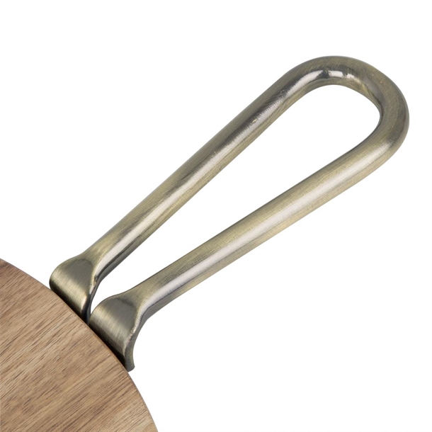 Olympia Round Paddle Board Acacia Wood With Metal Handle 505x356mm Olympia Round Paddle Board Acacia Wood With Metal Handle 505x356mm