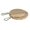 Olympia Round Paddle Board Acacia Wood With Metal Handle 505x356mm Olympia Round Paddle Board Acacia Wood With Metal Handle 505x356mm