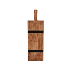 Chef Inox Serve Paddle Board With Black Acacia 610x190x25mm (Pack of 2)