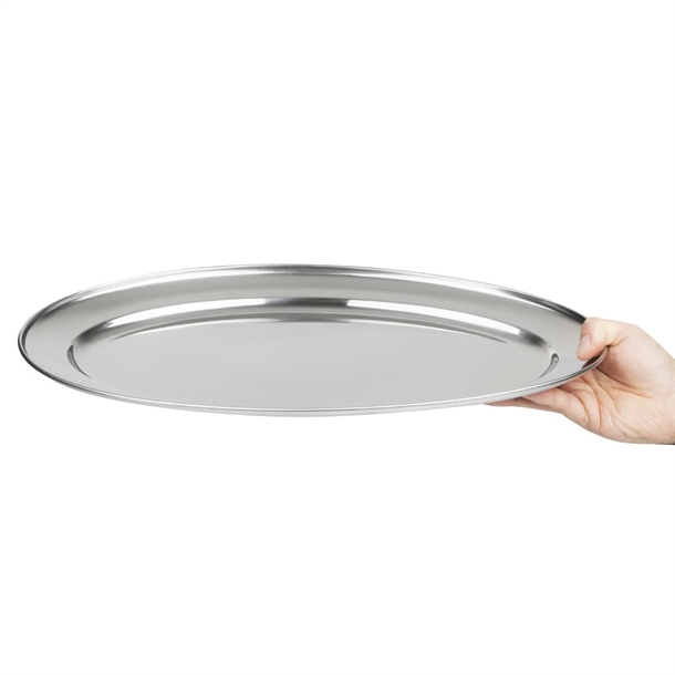 Olympia Stainless Steel Oval Serving Tray Olympia Stainless Steel Oval Serving Tray