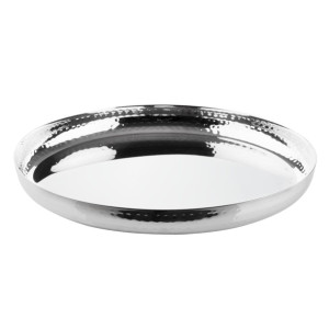 Olympia Hammered Stainless Steel Round Tray 320x35mm