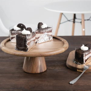 Olympia Acacia Cake Stand 305(Ø)x127(H)mm