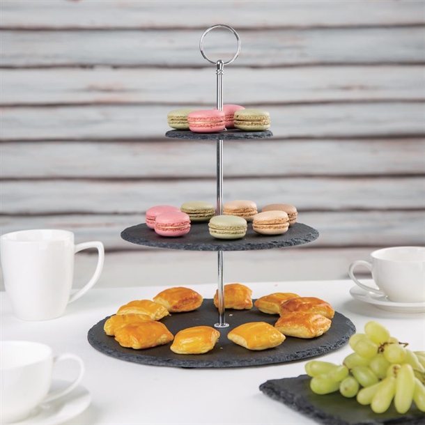 Olympia 3 Tier Slate High Tea Stand
