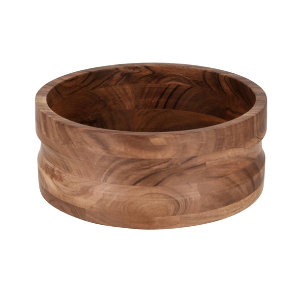 Chef Inox Serve Round Bowl With Straight Sides Acacia - 275x110mm Chef Inox Serve Round Bowl With Straight Sides Acacia - 275x110mm