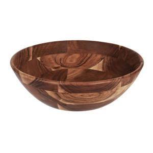 Chef Inox Serve Round Display Deep Bowl Acacia - 355x110mm