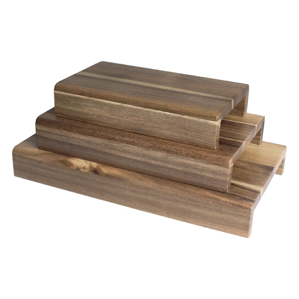 Olympia Acacia Wood Riser Set (3 Pack) Olympia Acacia Wood Riser Set (3 Pack)