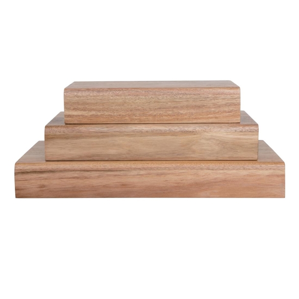 Olympia Acacia Wood Riser Set (3 Pack) Olympia Acacia Wood Riser Set (3 Pack)