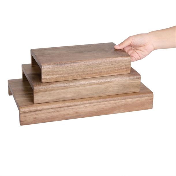 Olympia Acacia Wood Riser Set (3 Pack) Olympia Acacia Wood Riser Set (3 Pack)