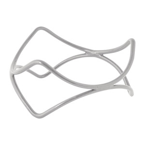 Ryner Spiral Riser Display Stand Silver 100mm (6 Pack)