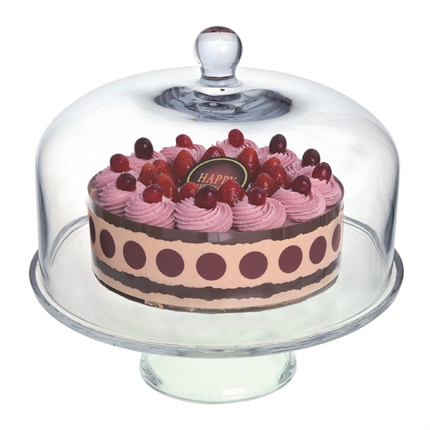 Olympia Glass Cake Stand Dome 285mm