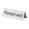 Olympia Brushed Steel Reserved Table Sign (10 Pack)