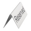 Olympia Brushed Steel Reserved Table Sign (10 Pack)