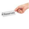 Olympia Brushed Steel Reserved Table Sign (10 Pack)