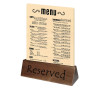 Olympia Acacia Menu Holder and Reserved Sign (10 Pack)