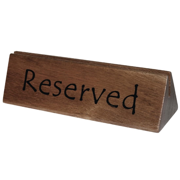 Olympia Acacia Menu Holder and Reserved Sign (10 Pack)